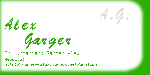 alex garger business card